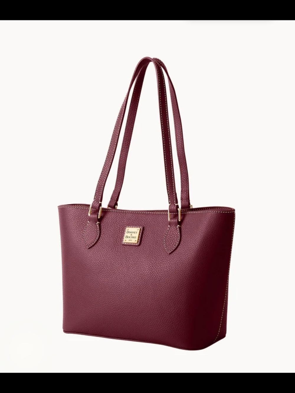 NWT! Dooney & Bourke Lucca Leather Small Jessie Tote in BORDEAUX